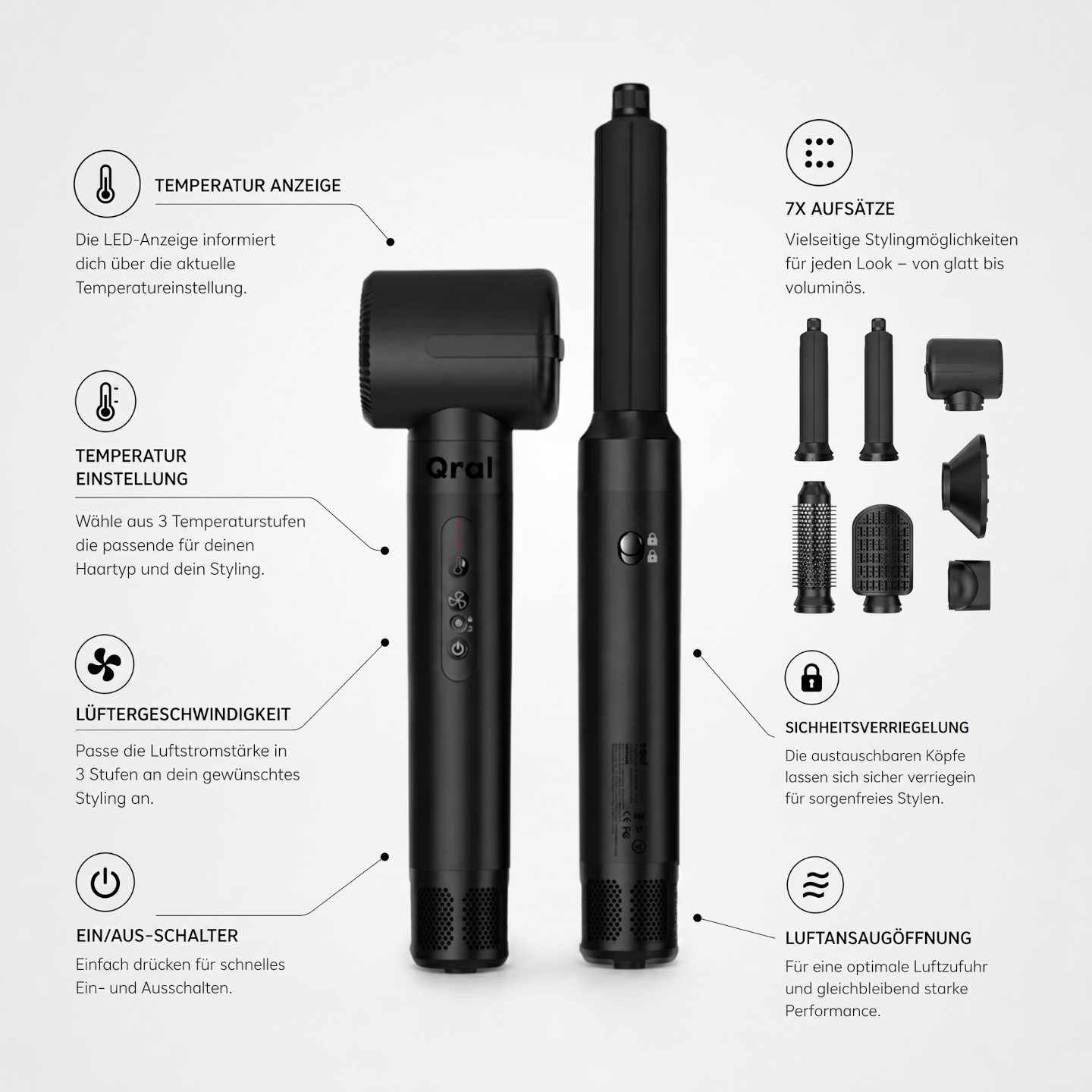 Qral Airstyler - 7in1 Multistyler